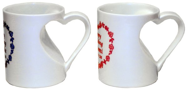 画像6: 【とってもハート　マグカップ　ペア】名入れ 名前メッセージ日付入り　２個セット (6)
